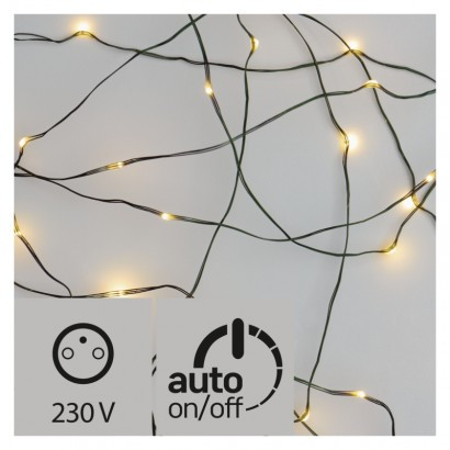 40 LED razsvetljava - NANO, zelena, 4 m, IP44, topla bela