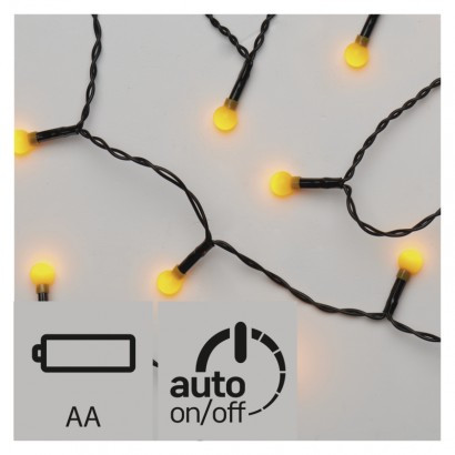 20 LED razsvetljava - češnje, 2×AA, 1,5 m, rumena