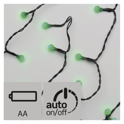 20 LED razsvetljava - češnje, 2×AA, 1,5 m, zelena