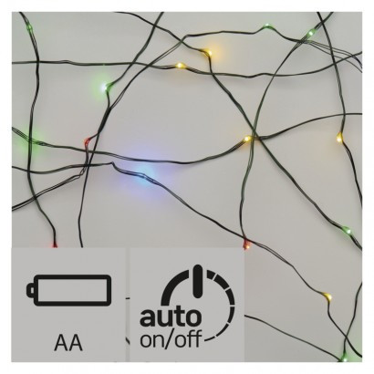 20 LED razsvetljava - NANO, 2×AA, 1,9 m, multicolor