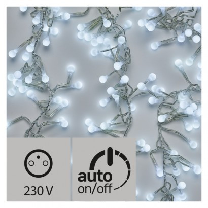 288 LED razsvetljava - grozd, 2,4m, zunanja, CW, timer