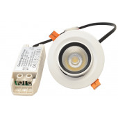 Vgradna LED notranja svetilka, v spuščen strop, vrtljiva 200-240VAC, 10 W, 800 lm, 4000 K, IP40, EEI=G
