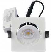 Vgradna LED svetilka, oglata, vrtljiva, downlight 230 V, 50Hz, 5W, 4000K, 510lm, 60°, IP65, EEI=F