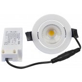 Vgradna LED svetilka, okrogla, vrtljiva, downlight 230 V, 50Hz, 13W, 4000K, 1210lm, 60°, IP65, EEI=F