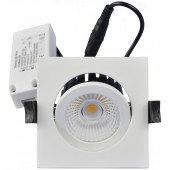 Vgradna LED svetilka, oglata, vrtljiva, downlight 230 V, 50Hz, 13W, 4000K, 1210lm, 60°, IP65, EEI=F