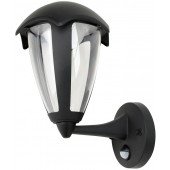 LED zunanja stenska svetilka s senzorjem gibanja, oblika L, stoječa 230 VAC, 50 Hz, 8 W, 550 lm, 3000 K, IP54, EEI=G