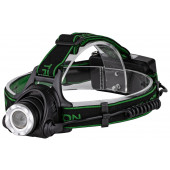 LED naglavna svetilka, akumulatorska, nastavljiv fokus 5 W, 500 lm, 5 h, 3,7 V, 1500 mAh 18650 Li-Po