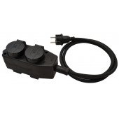 Prenosni gumi podaljšek 16A/250V, IP44, H07RN-F 3G1.5, 5m, 4×Shuko