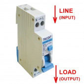 Zaščitno KZS stikalo, 2P, 1 modul, B-13 A, 100mA, 6kA, AC