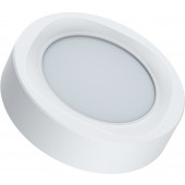 Nadometni LED panel, okrogli, beli, s čipom SAMSUNG 230 VAC; 6W; 480lm; D=120×120 mm, 4000 K; IP20, EEI=G