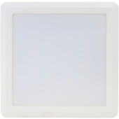 Nadometna LED svetilka, kvadratna, bela, s čipom SAMSUNG 230 VAC; 6W; 480lm; D=120×120 mm, 4000 K; IP20, EEI=G