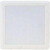 Nadometna LED svetilka, kvadratna, bela, s čipom SAMSUNG 230 VAC; 18W; 1440lm; D=225×225 mm, 4000 K; IP20, EEI=G
