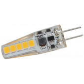 LED žarnica s silikonskim ohišjem 12 VAC/DC, 2 W, 3000 K, G4, 180 lm, 270°, EEI=F