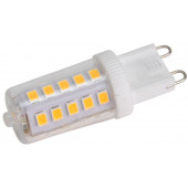 LED žarnica z ohišjem iz umetne mase 230 VAC, 3 W, 4000 K, G9, 350 lm, 270°, EEI=A++