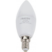 LED žarnica, sveča s čipom SAMSUNG 230V, 50Hz, 8W, 4000K, E14, 600lm, 180°, C37, EEI=F