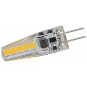 LED žarnica s silikonskim ohišjem 12 VAC/DC, 2 W, 3000 K, G4, 180 lm, 270°, EEI=F