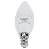 LED žarnica, sveča s čipom SAMSUNG 230V, 50Hz, 5W, 4000K, E14, 400lm, 180°, C37, EEI=F