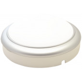 Ladijska LED svetilka-plastična, okrogla, srebrn okvir 230 V, 50 Hz, 15 W, 4000 K, 1050 lm, IP54, ABS+PC, EEI=G