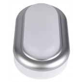 Ladijska LED svetilka-plastična, ovalna, srebrn okvir 230 V, 50 Hz, 8 W, 4000 K, 560 lm, IP54, ABS+PC, EEI=G
