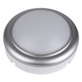 Ladijska LED svetilka-plastična, okrogla, srebrn okvir 230 V, 50 Hz, 8 W, 4000 K, 560 lm, IP54, ABS+PC, EEI=G