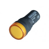 LED signalna svetilka, 16 mm, 48V AC/DC, rumena