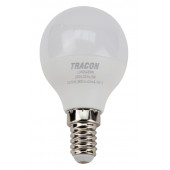 LED žarnica, bučka s čipom SAMSUNG 230V, 50Hz, 5W, 4000K, E14, 400 lm, 180°, G45, EEI=F