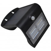 LED solarni reflektor s senzorjem gibanja, stenski, črn 3,2 W, 4000 K, 400 lm, IP65, 3,7 V, 2 Ah