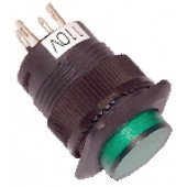 Mini signalna svetilna tipka 1Z, 24V AC/DC zelena