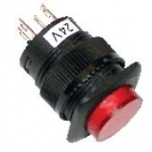 Mini signalna svetilna tipka 1Z, 230V AC rdeča