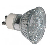 LED žarnica, MR11, MR230, 230V 1,2 W 18LED, bela, GU10