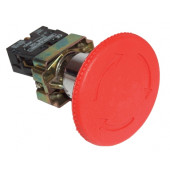 Alarmna gobasta tipka z ohišjem, rdeča, vrtljiv odklep, 1×NC+1×NO, 3A/400V AC, IP44, d=40mm