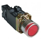 Svetilna tipka, rdeča, s transformatorjem, glim, 1×NC, 3A/400V AC, 6V, IP42