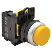 Izbočeno pritisno stikalo, rumeno 1×NO, 5A/230V AC-15, IP65