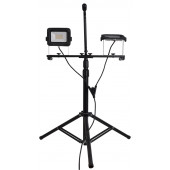 Prenosni LED reflektor- montažni s stojalom 180-240 VAC, 2×30W, 4000K, IP65, 2×2400lm, EEI=G