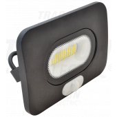 SMD LED reflektor s senzorjem gibanja, črni 220-240V AC, 10W, 4000K, IP65, 750lm, EEI=A, 110°, 3-10m