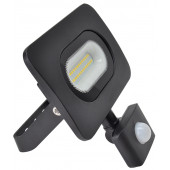 SMD LED reflektor s senzorjem gibanja, črn 220-240V, 10W, 4000K, IP65, 750lm, EEI=G,120°, 10s-7min, 3-10m