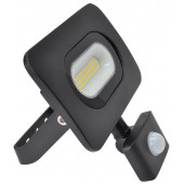 SMD LED reflektor s senzorjem gibanja, črn 220-240V, 20W, 4000K, IP65, 1500lm, EEI=G, 120°, 10s-7min, 3-10m