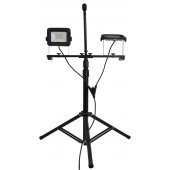 Prenosni LED reflektor- montažni s stojalom 180-240 VAC, 2×20W, 4000K, IP65, 2×1600lm, EEI=G