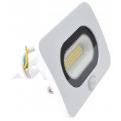 SMD LED reflektor s senzorjem gibanja, bel 20W, 4000K, IP65, 220-240V AC, 1500lm, EEI=G, 110°, 3-10m