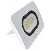 SMD LED reflektor s senzorjem gibanja, bel 50W, 4000K, IP65, 220-240V AC, 3750lm, EEI=G, 110°, 3-10m