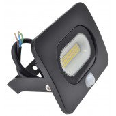 SMD LED reflektor s senzorjem gibanja, črn 220-240V AC, 20W, 4000K, IP65, 1500lm, EEI=G, 110°, 3-10m