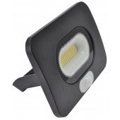 SMD LED reflektor s senzorjem gibanja, črn 30W, 4000K, IP65, 220-240V AC, 2700lm, 110°, 3-10m, EEIF