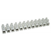 Dvoredna vrstna sponka 2,5 mm2, 16 A, "H", 12 členov, bela