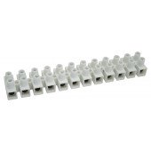 Dvoredna vrstna sponka 2,5 mm2, 16 A, "H", 12 členov, bela