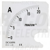 Plošča s skalami za vrstni voltmeter tipa DCVMS-X/75 0 - 100 A