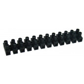 Dvoredna vrstna sponka 6 mm2, 40 A, "H", 12 členov, črna