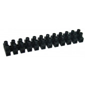 Dvoredna vrstna sponka 4 mm2, 25 A, "H", 12 členov, črna