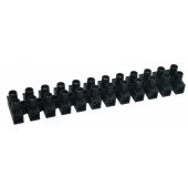 Dvoredna vrstna sponka 4 mm2, 25 A, "H", 12 členov, črna