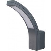 Stenska svetilka, polkrožna, antracit 230 VAC, 15 W, 4500K, EEI=G, IP54, 1100lm