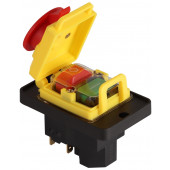 Varnostno pritisno stikalo z relejem, gobasto, z zapahom 6PIN, 400 VAC, 8A/AC1, IP54, 6,3×0,8
